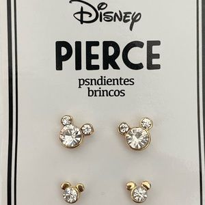 Gold Mickey Mouse Earrings